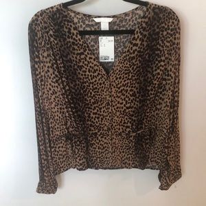 Leopard print top NWT H and M
